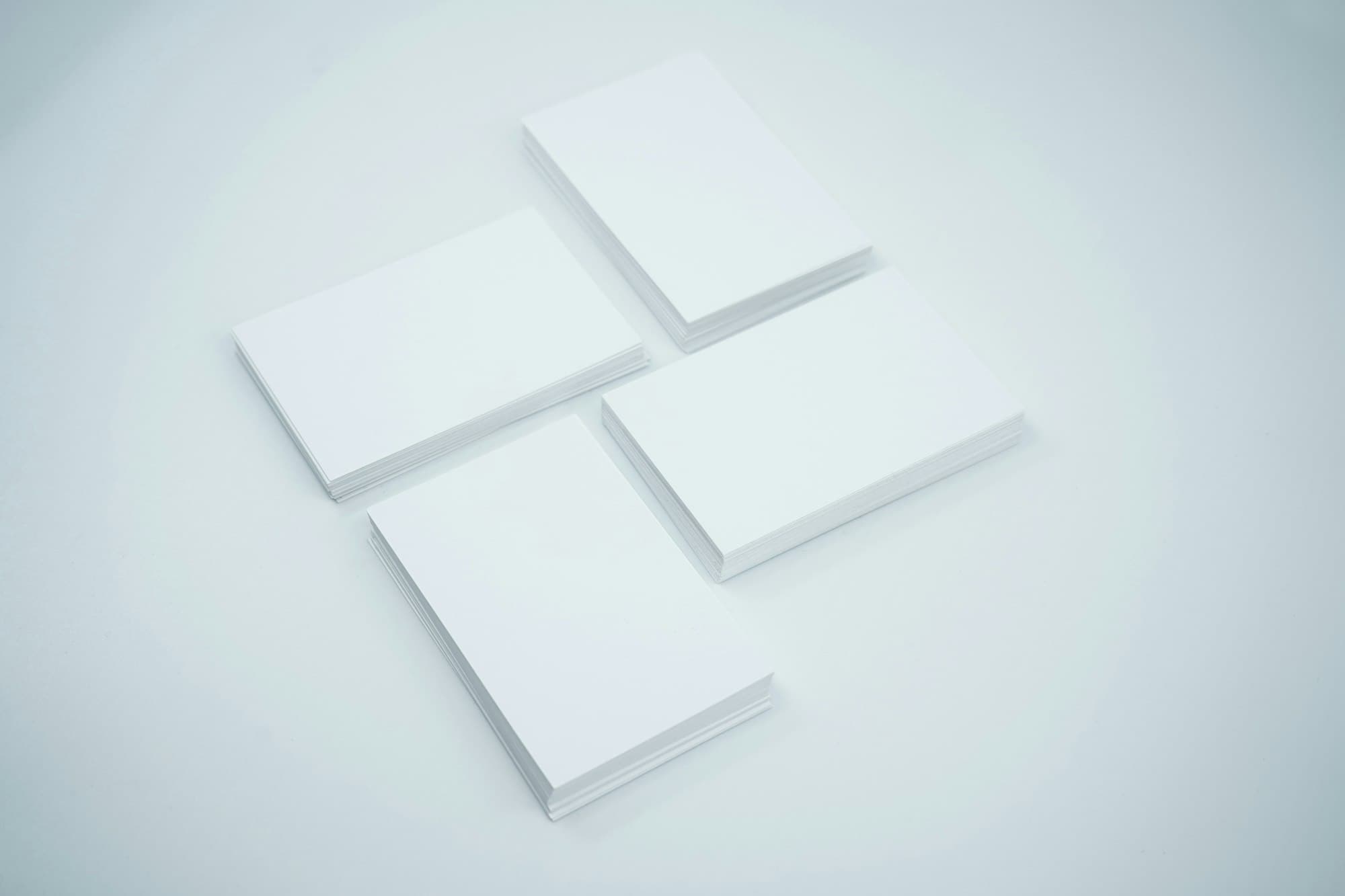 Stacks of business cards