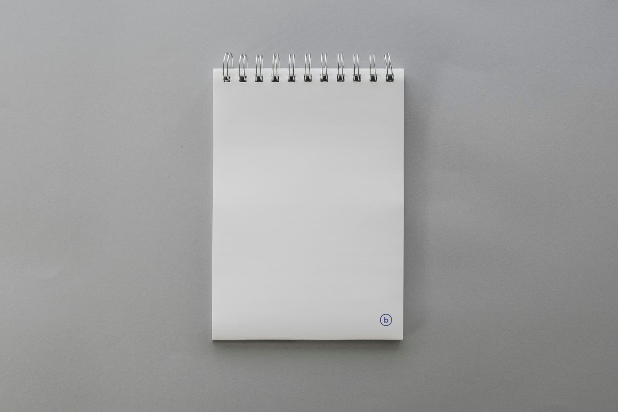 A spiral notebook