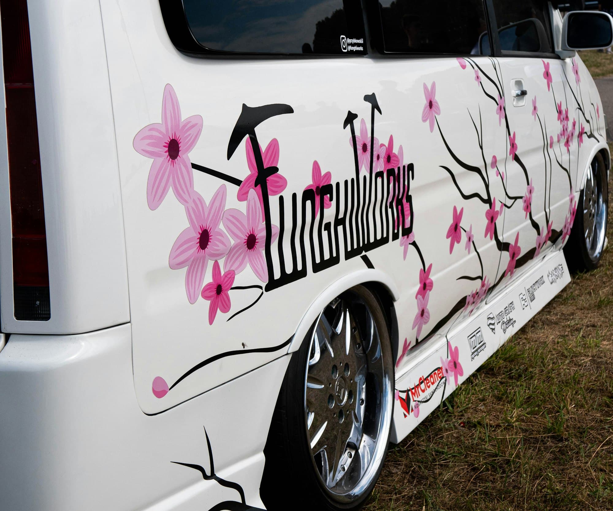 A van with a full graphic wrap