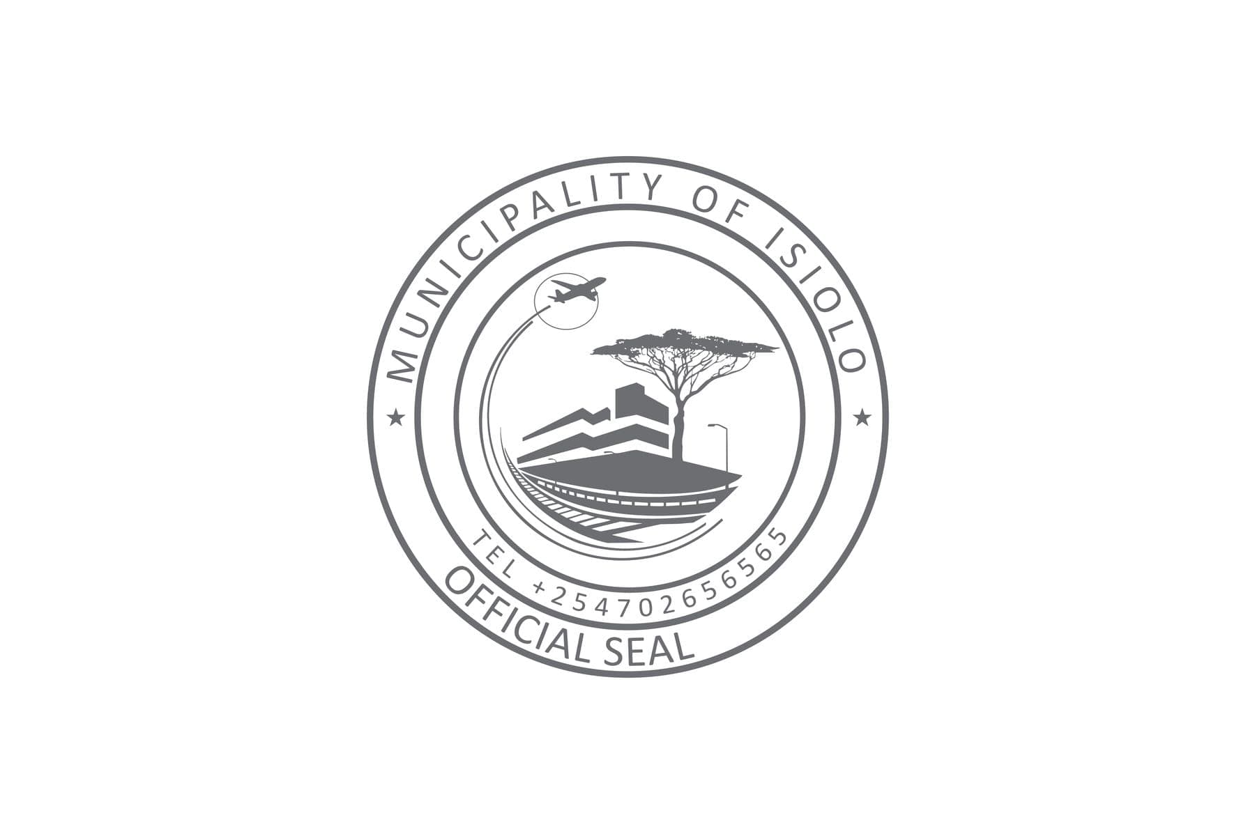 The official seal in one grey ink, for stamping