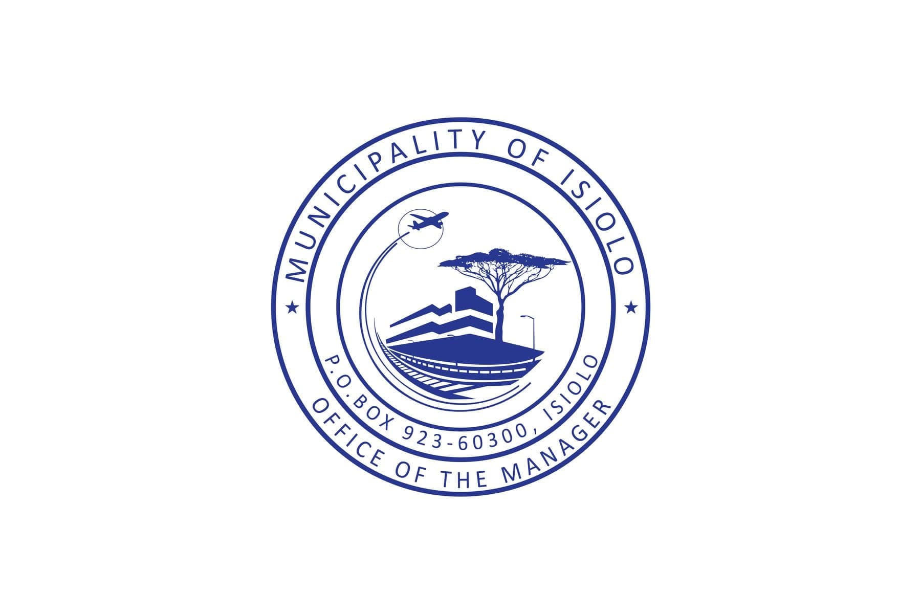 The seal of the Office of the Manager in blue